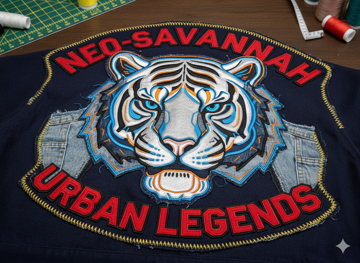 Appliqué jacket panel